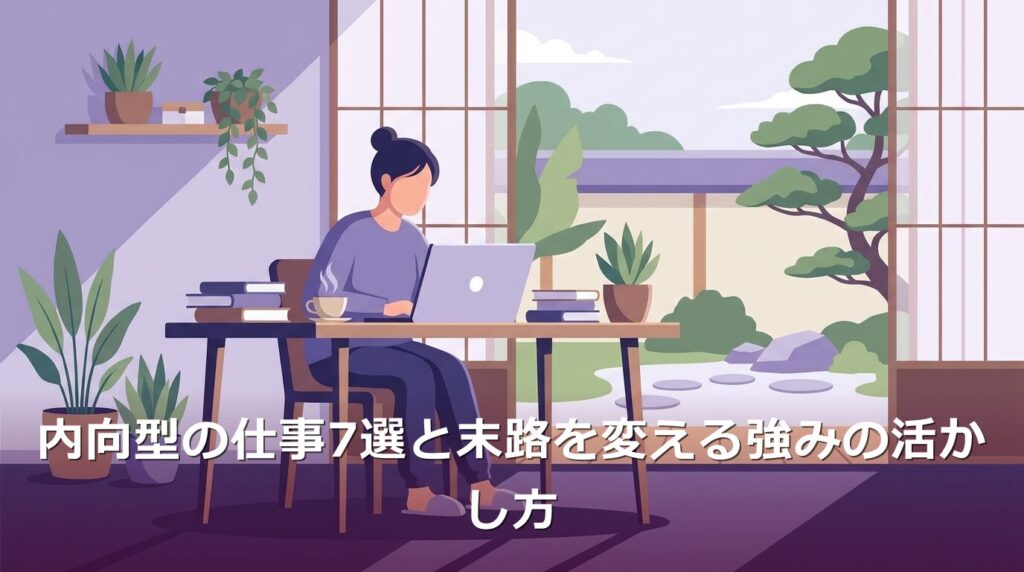 内向型に向いている仕事のイメージイラスト