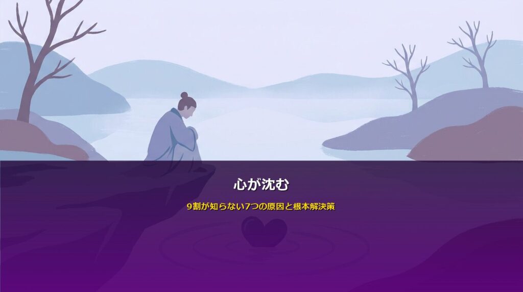 心が沈む原因と対処法のイメージイラスト