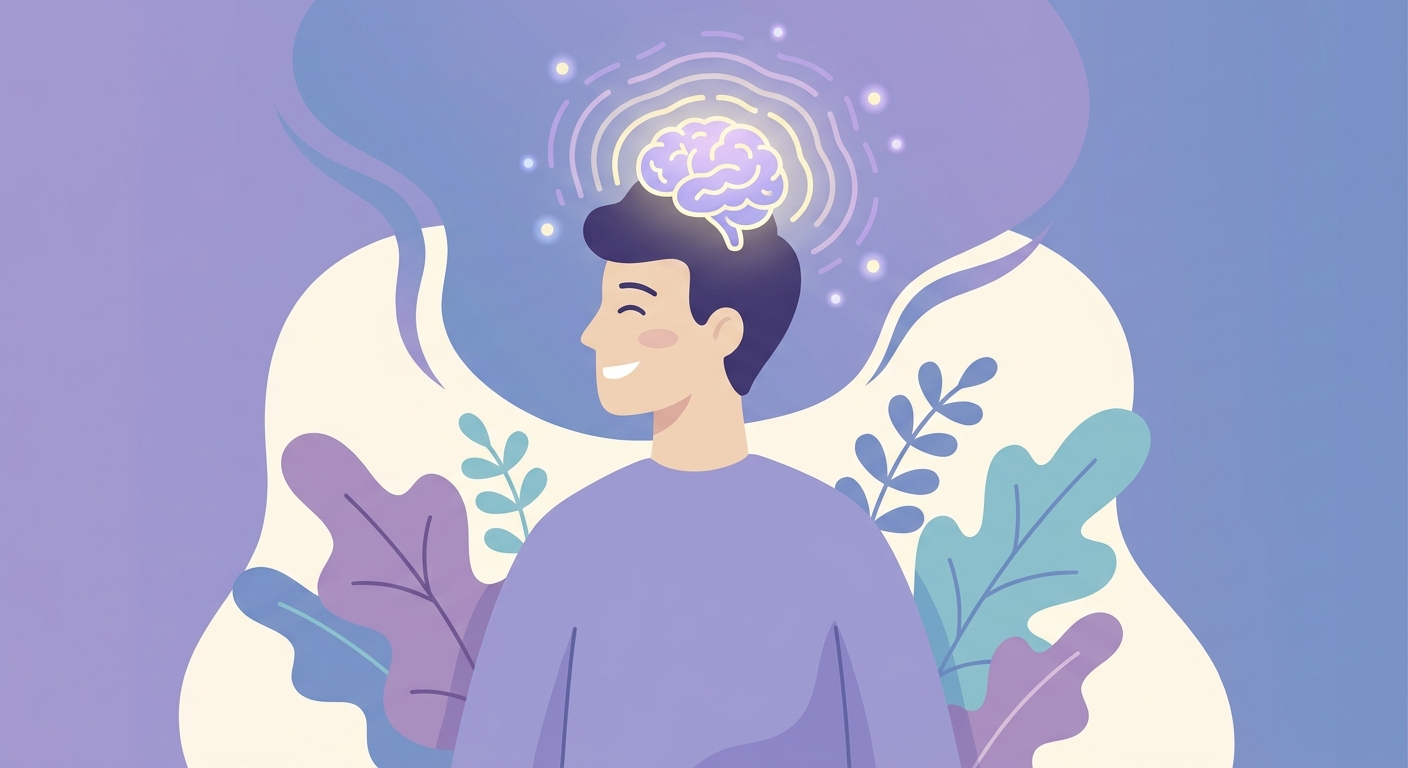 HSPの神経系感度を表すフラットイラスト