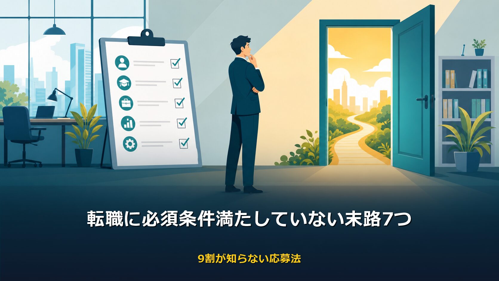 転職に必須条件満たしていない末路7つ【9割が知らない応募法】
