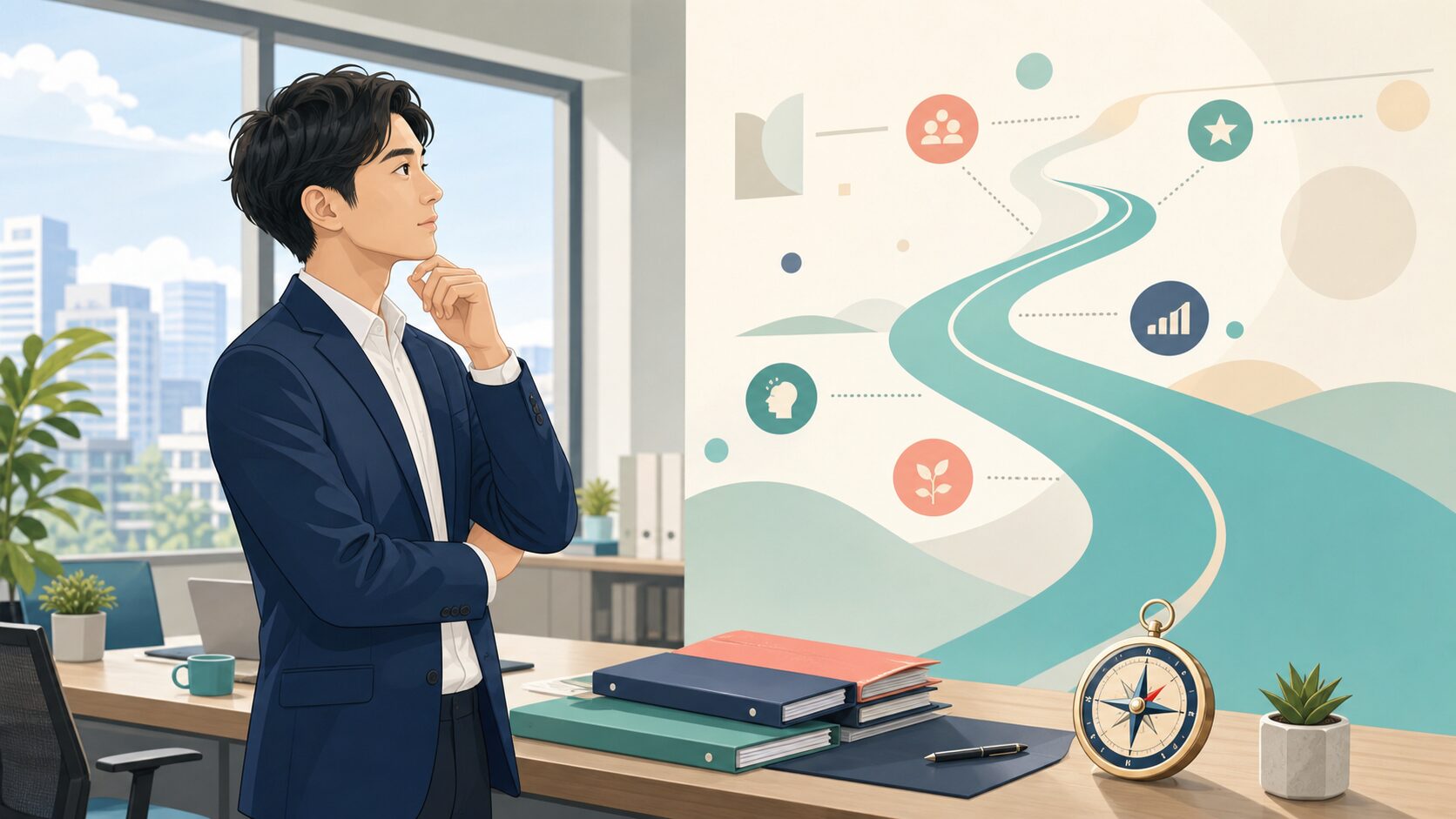 社会人8年目転職でリーダー候補と専門職の将来を考える人のイメージ