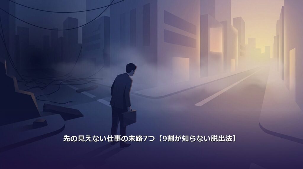 先の見えない仕事の末路と脱出法を解説するアイキャッチ画像