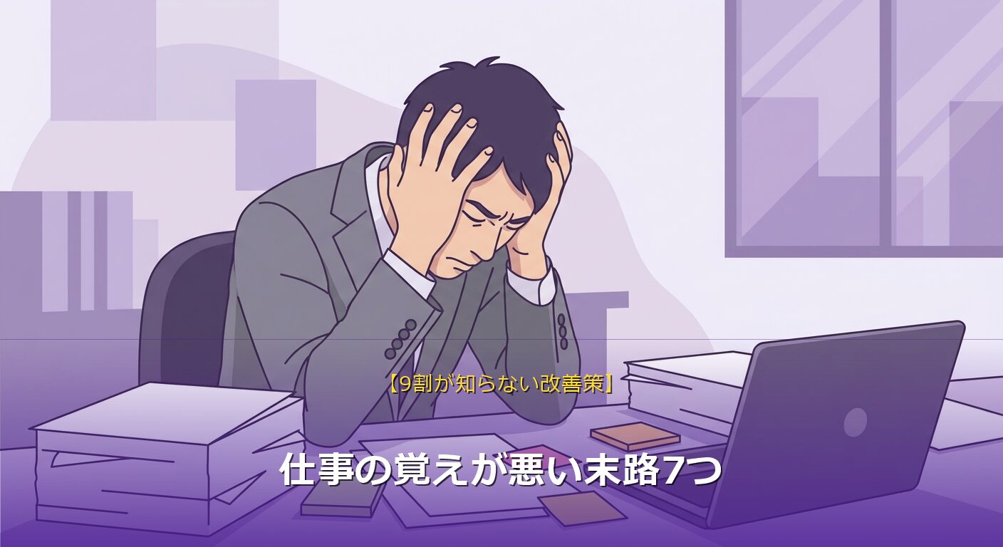 仕事の覚えが悪い末路7つ【9割が知らない改善策】アイキャッチ