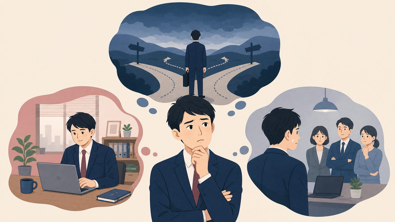 転職が怖くなる理由の図解
