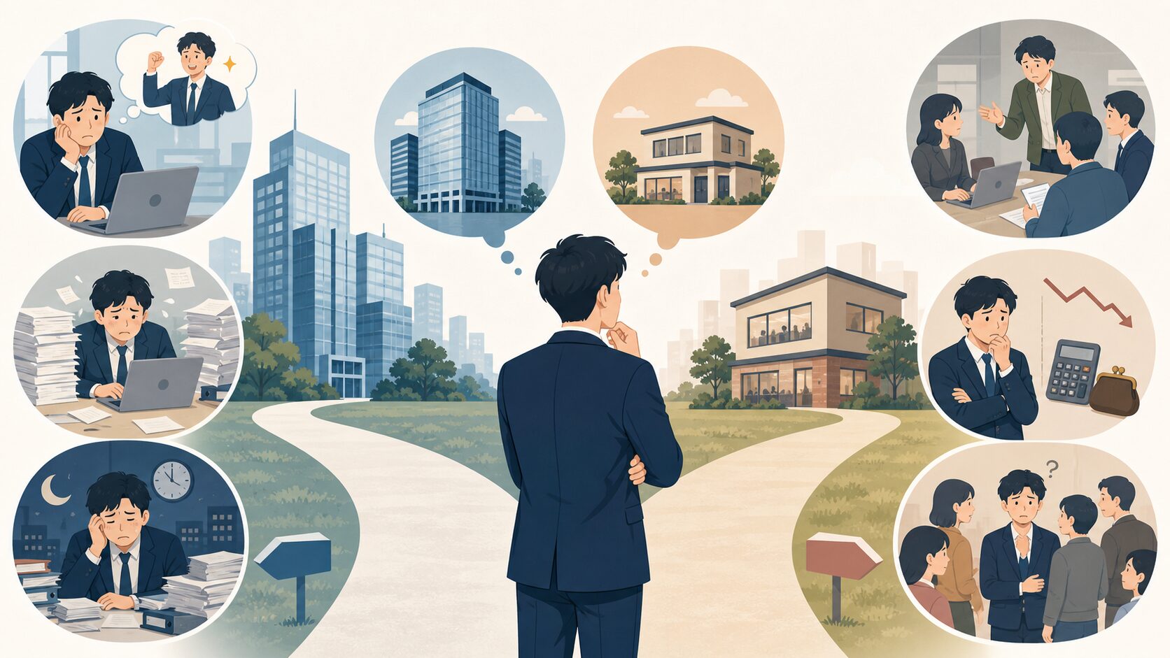 中小企業転職で後悔する理由を表した図解