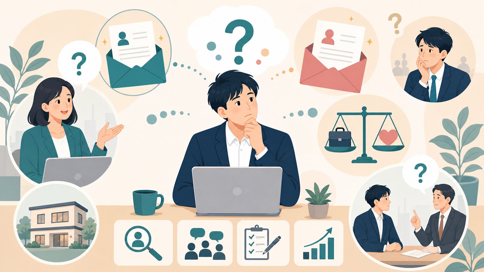 複数内定のよくある質問を相談する図解