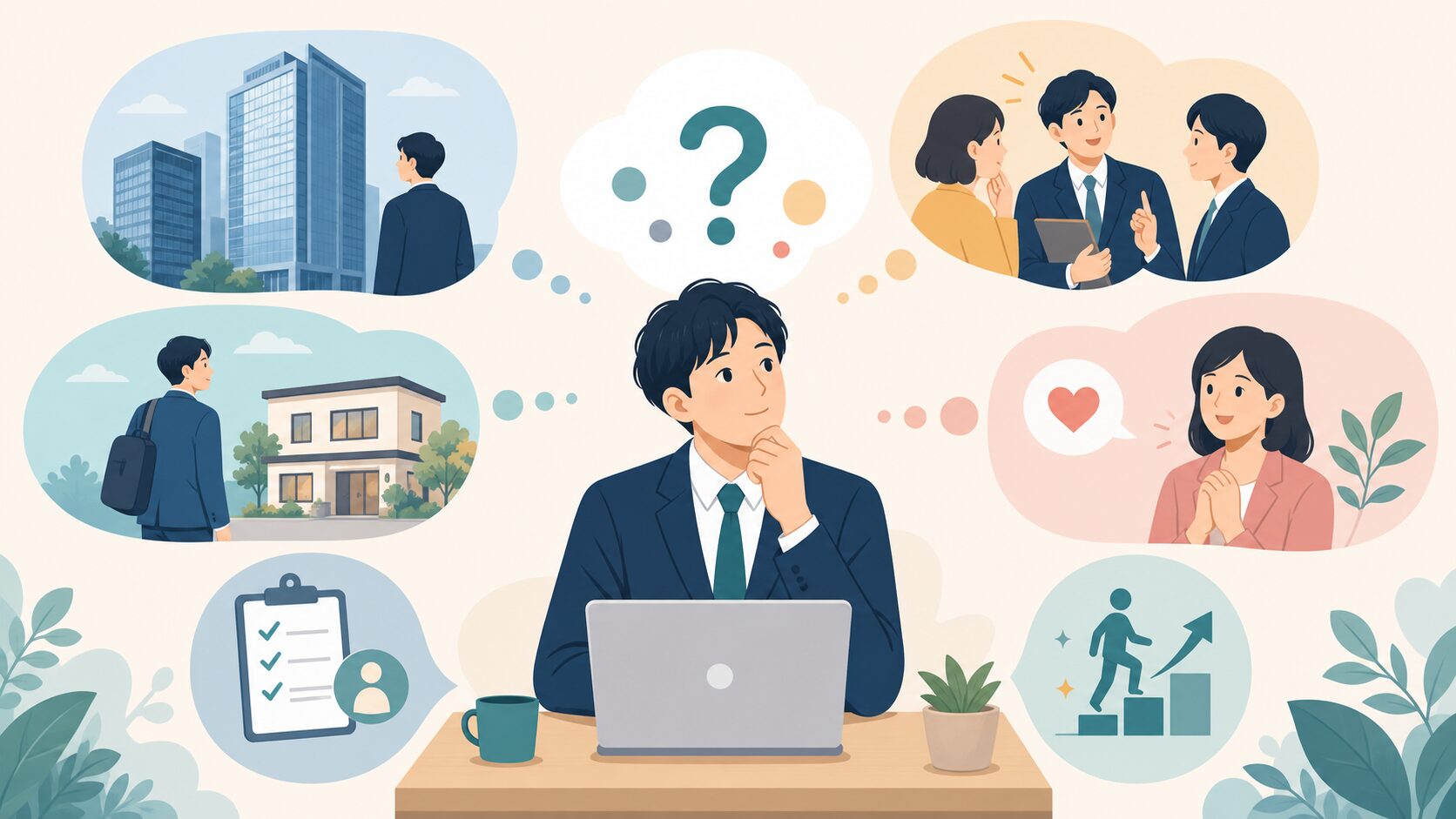 転職前のよくある質問を表した図解