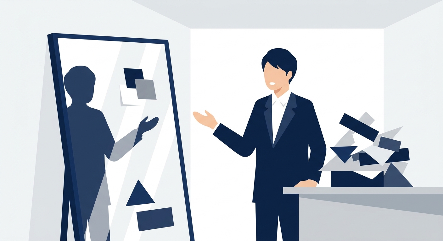 社内公募の面接対策を示すイラスト