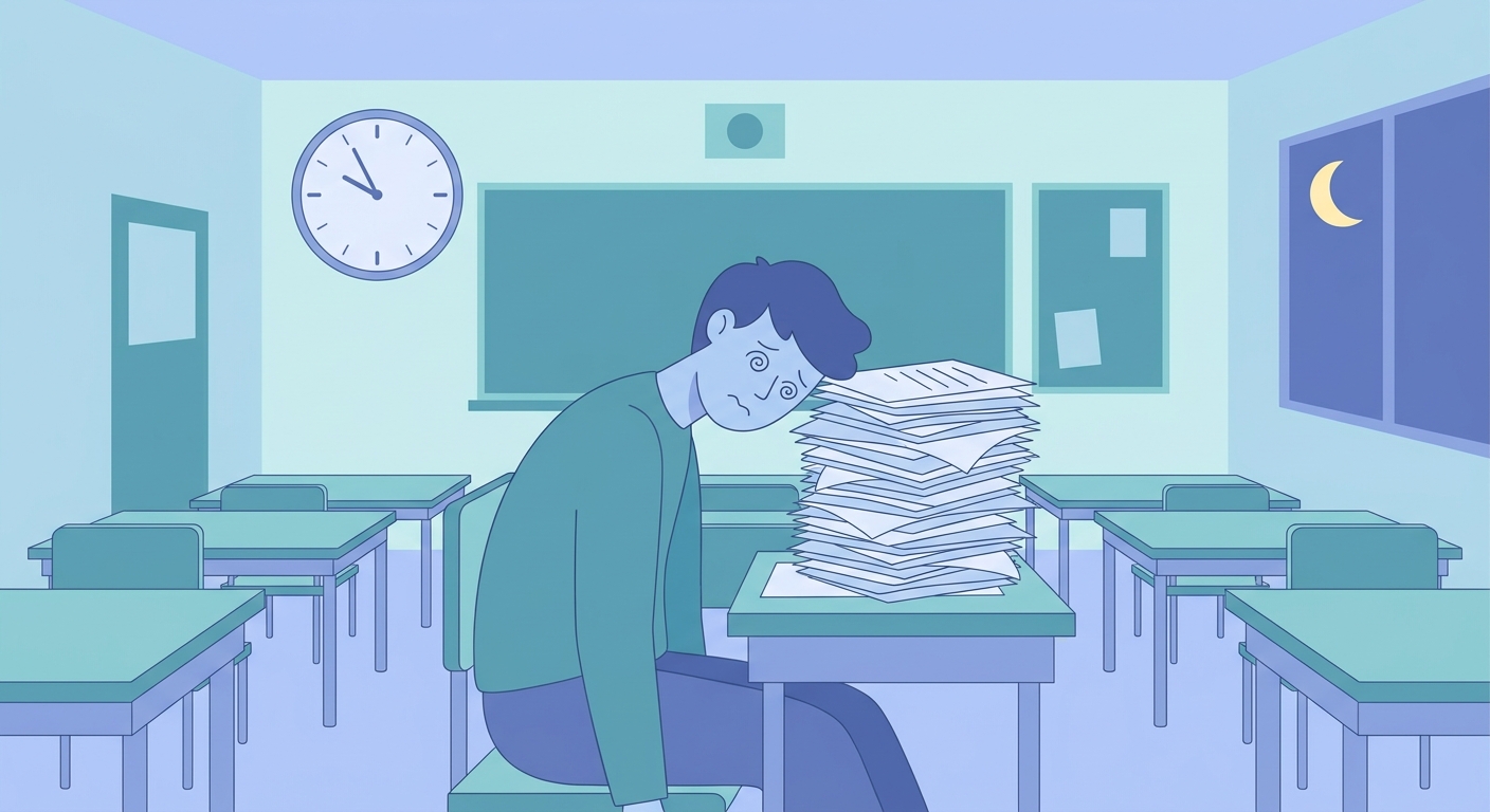 民間から教員への転職で後悔する7つの理由のイラスト