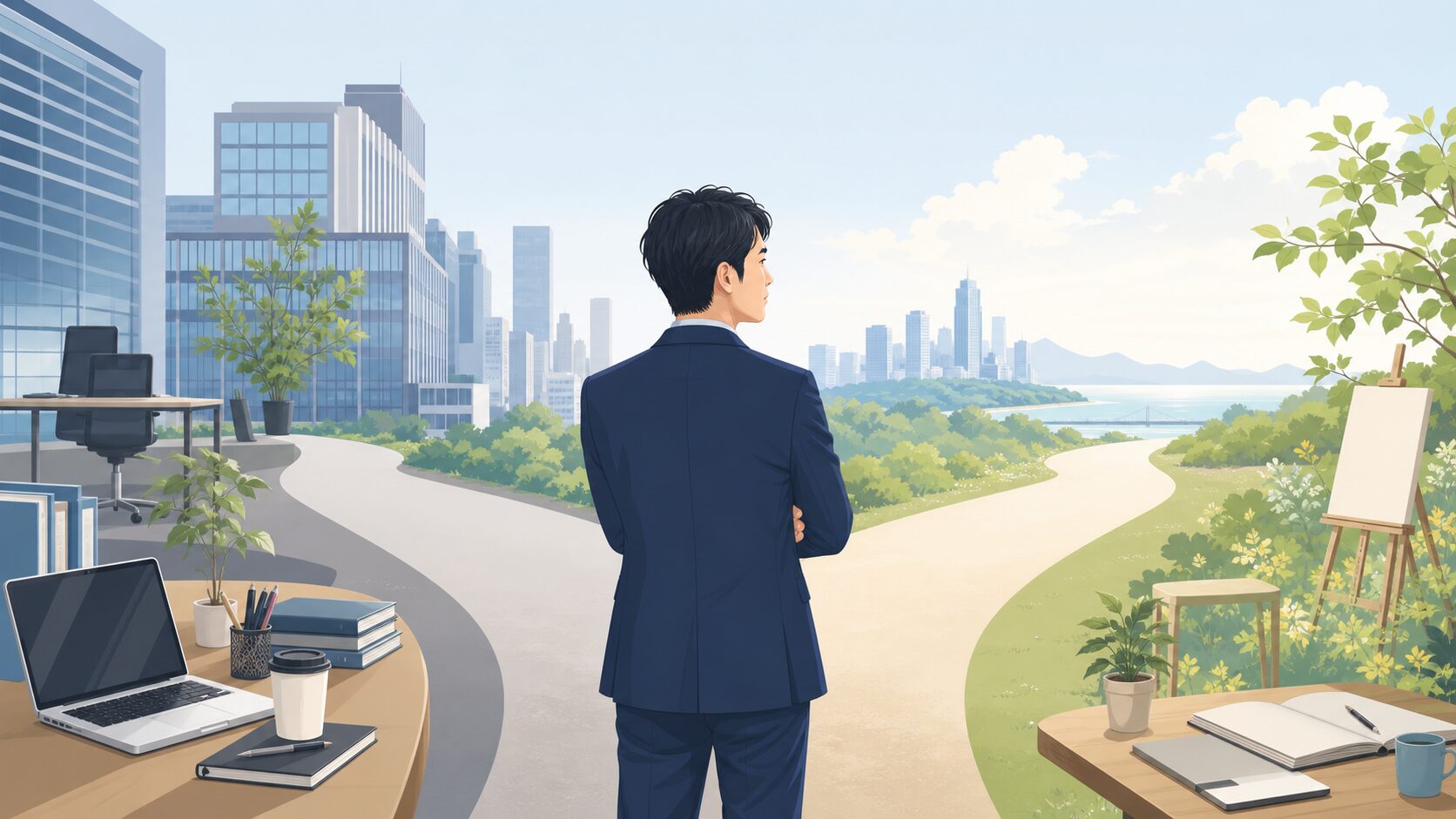 30代でキャリアチェンジの進路を考える人物のイメージ
