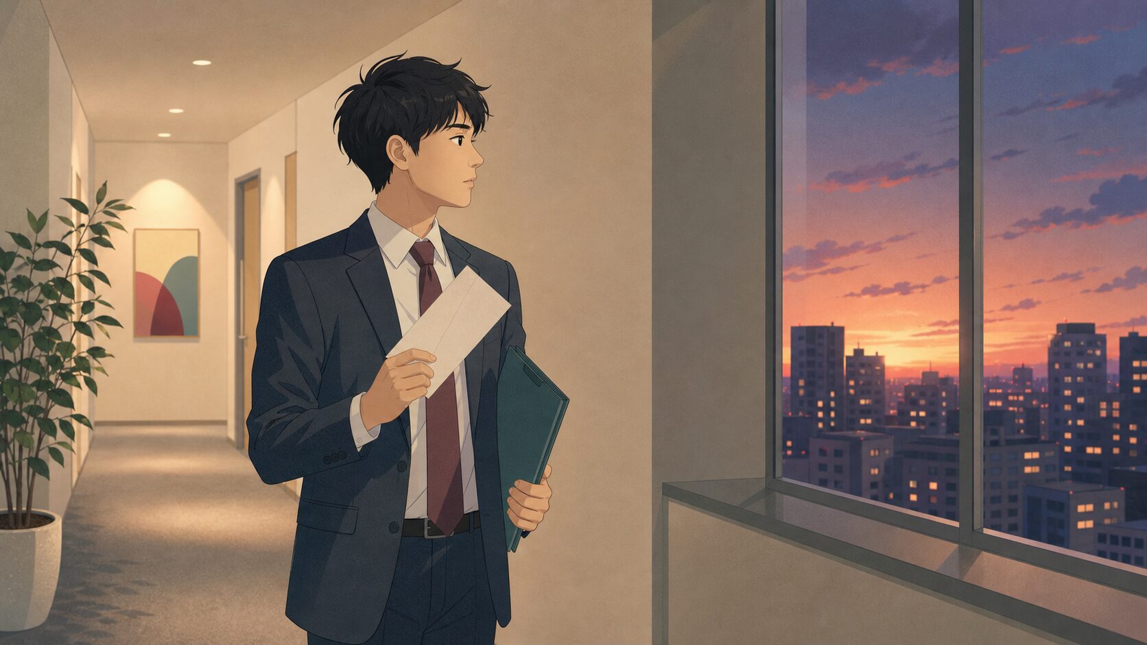 転職先が決まる前に現職へ話すべきか迷う人物のイメージ