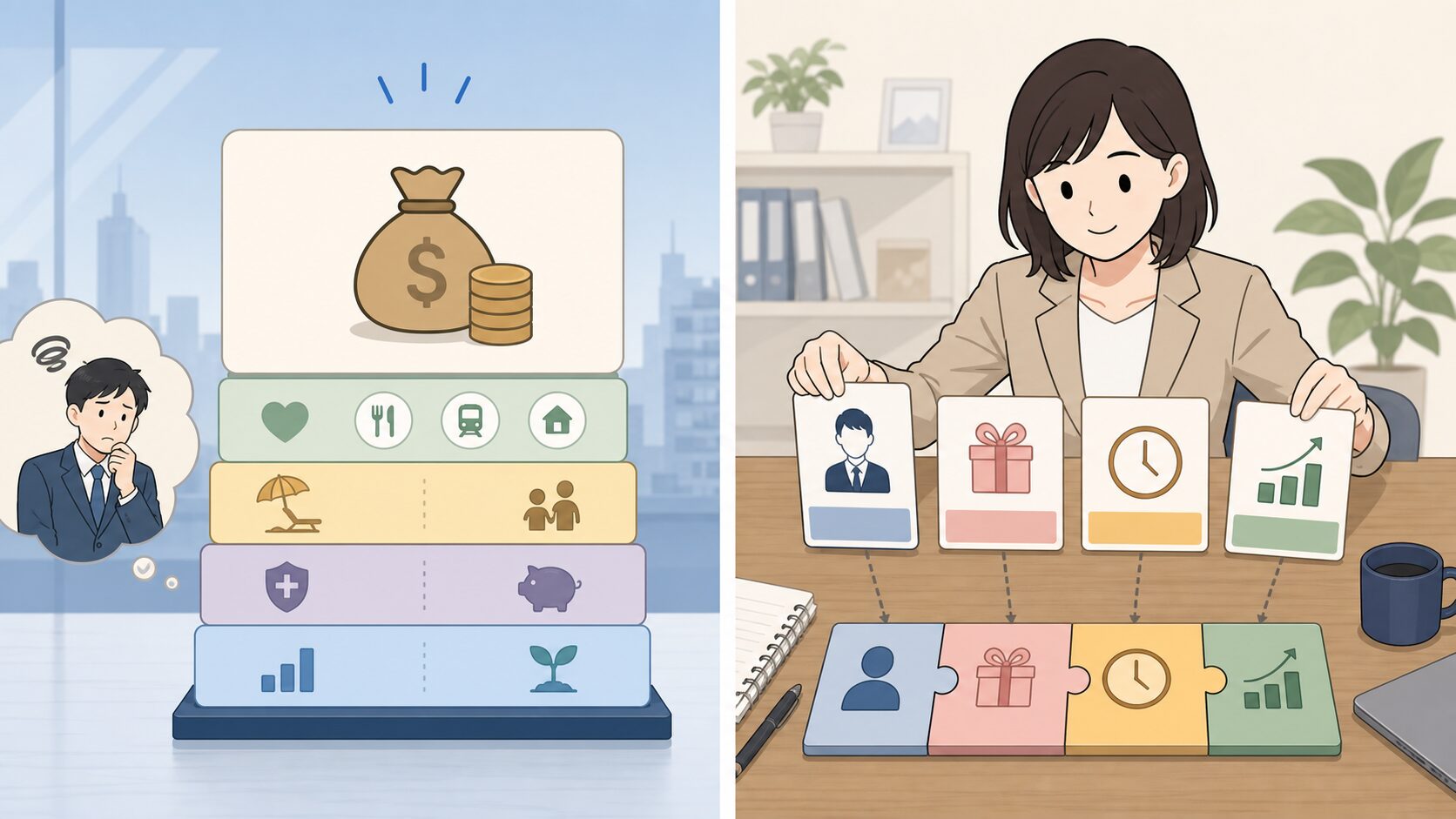 オファー面談の年収が低く見えやすい理由の図解
