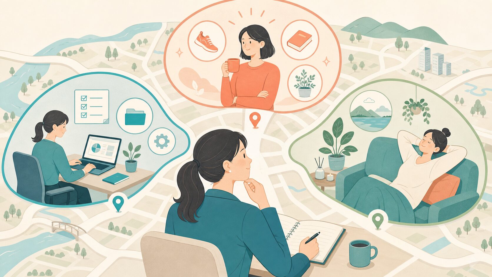 強みがない人でも棚卸しできる3つの視点の図解