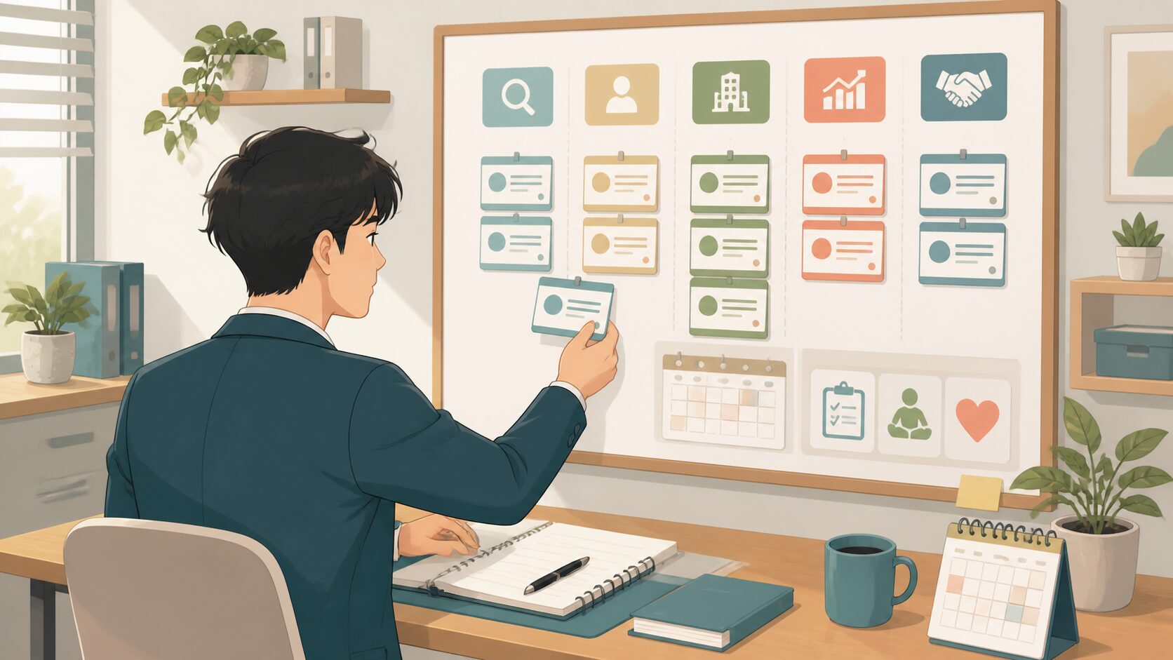 転職で何社受けるべきかの目安を整理する図解