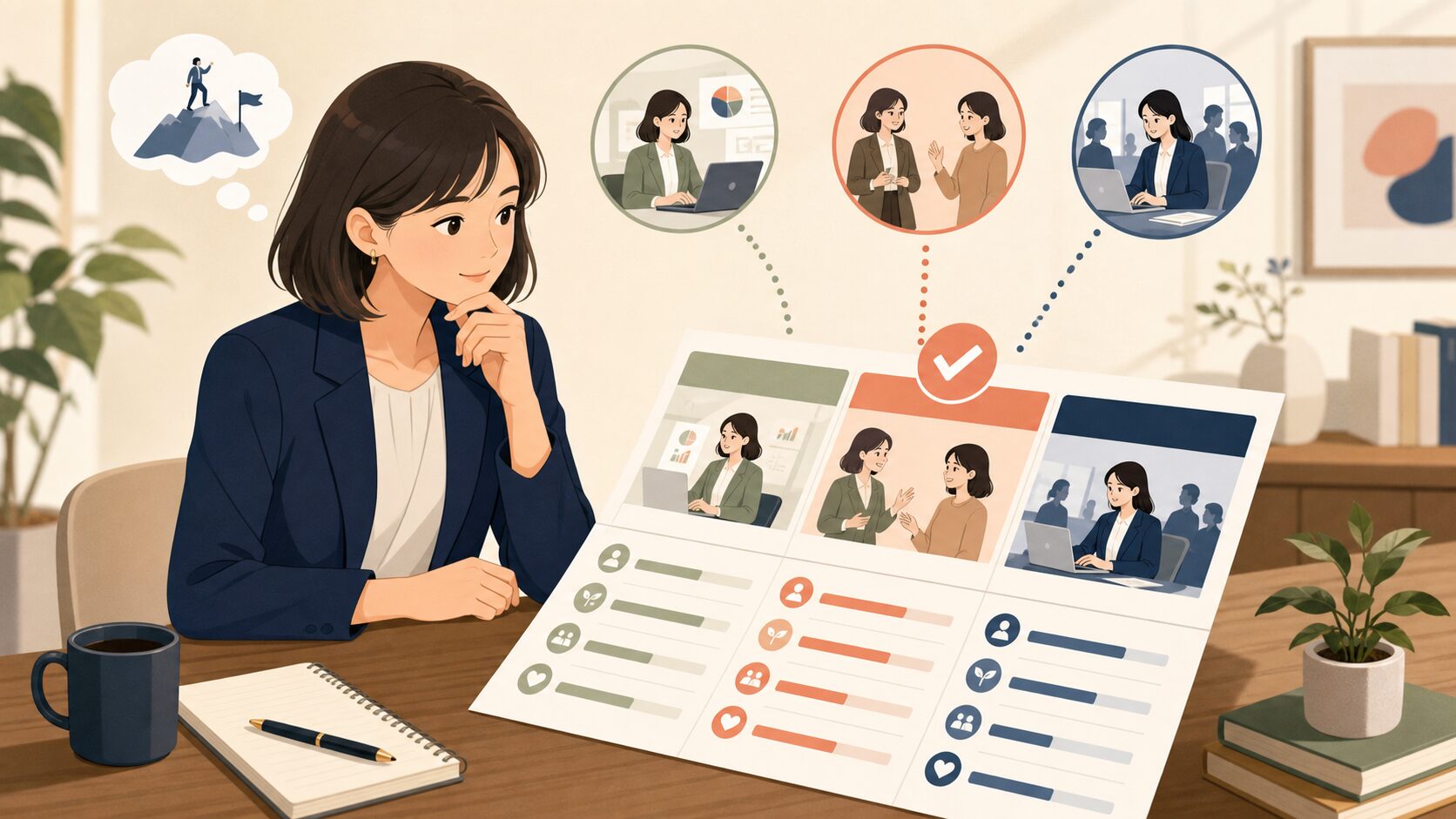 強みが弱い時に選ぶべき求人の見方を示す図解