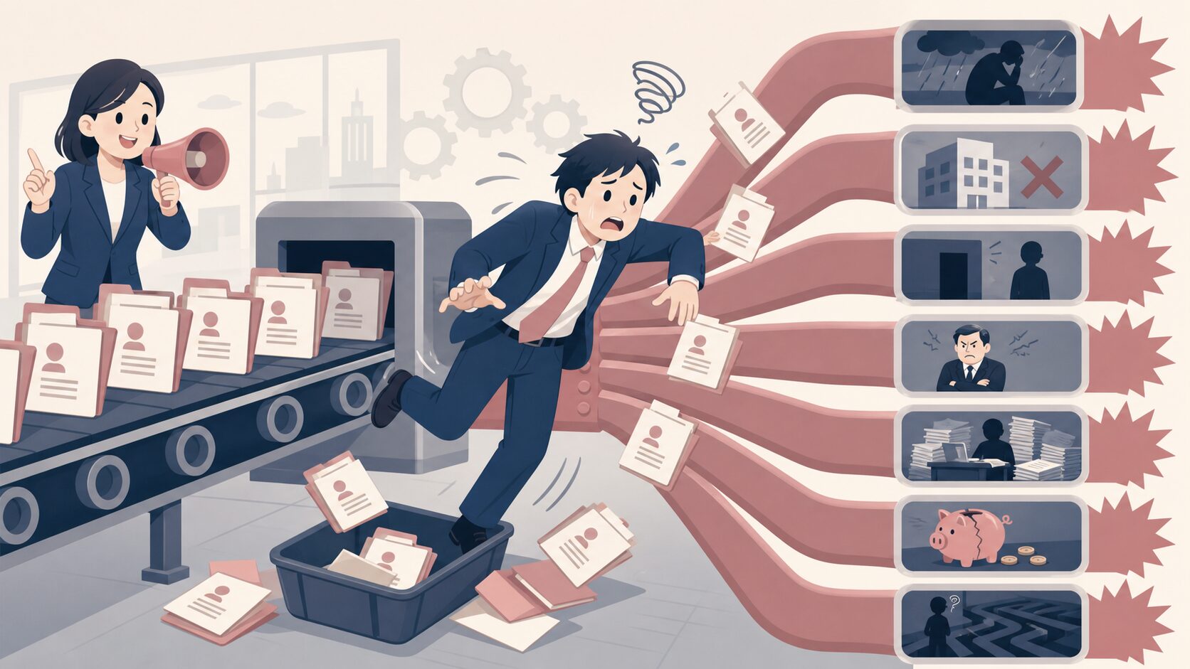 転職エージェントにとりあえず応募しろと言われた末路7つの図解