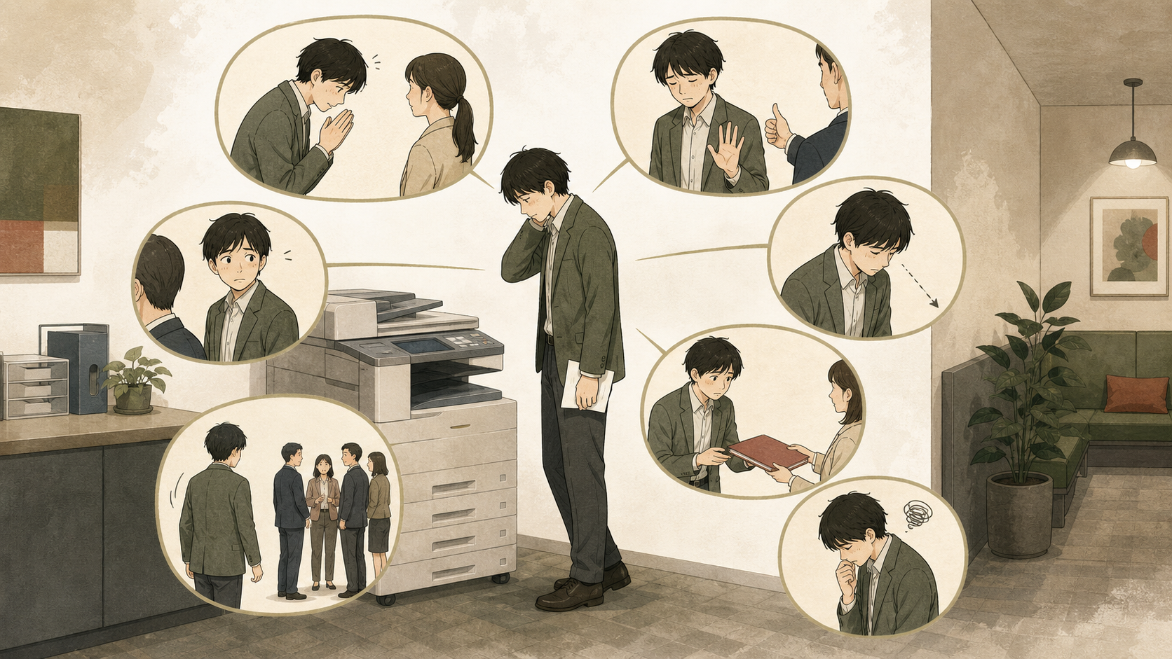 卑屈な人育ちに出やすい特徴7つの図解