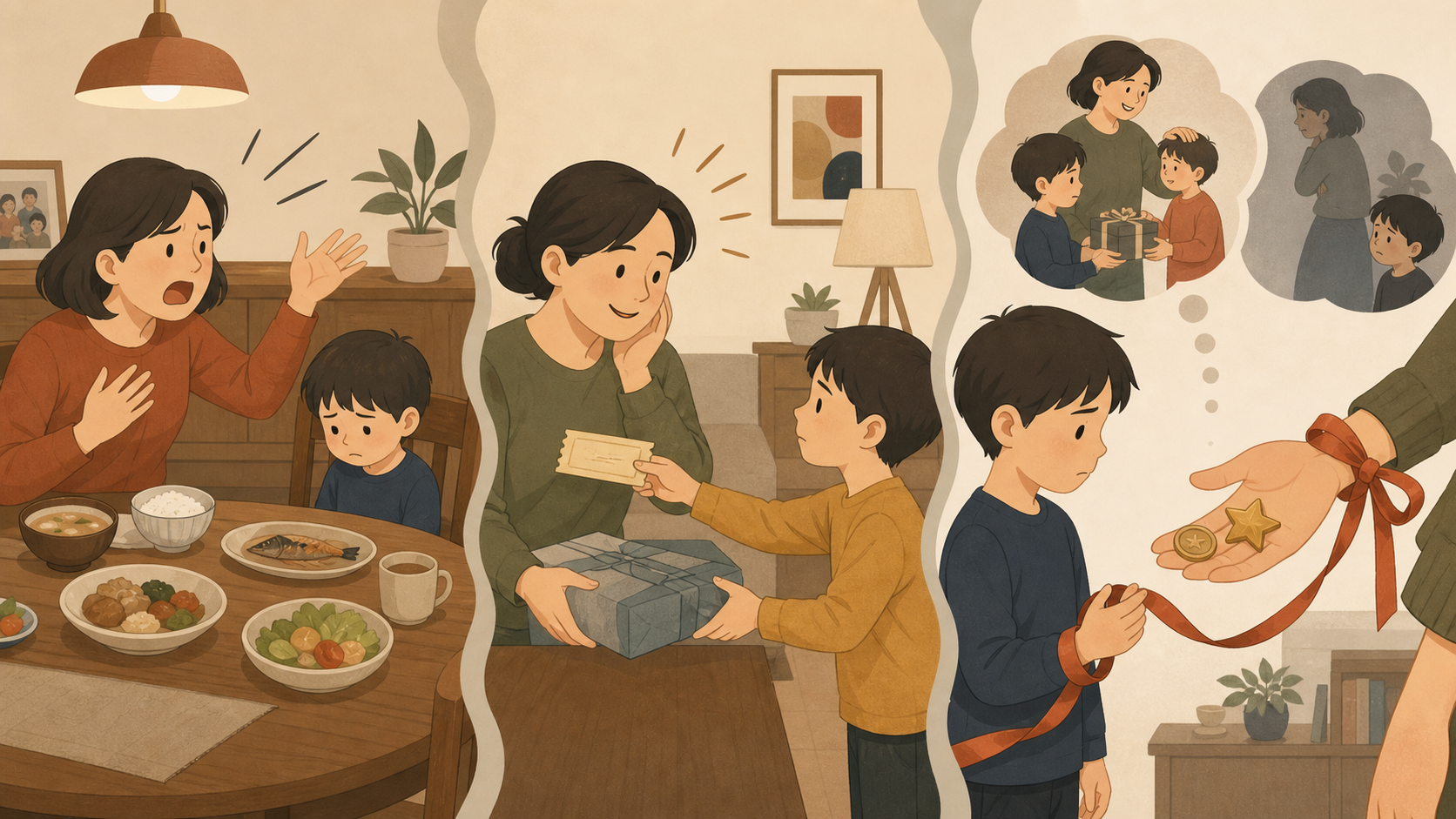 恩着せがましい人がそう育ちやすい背景3つの図解