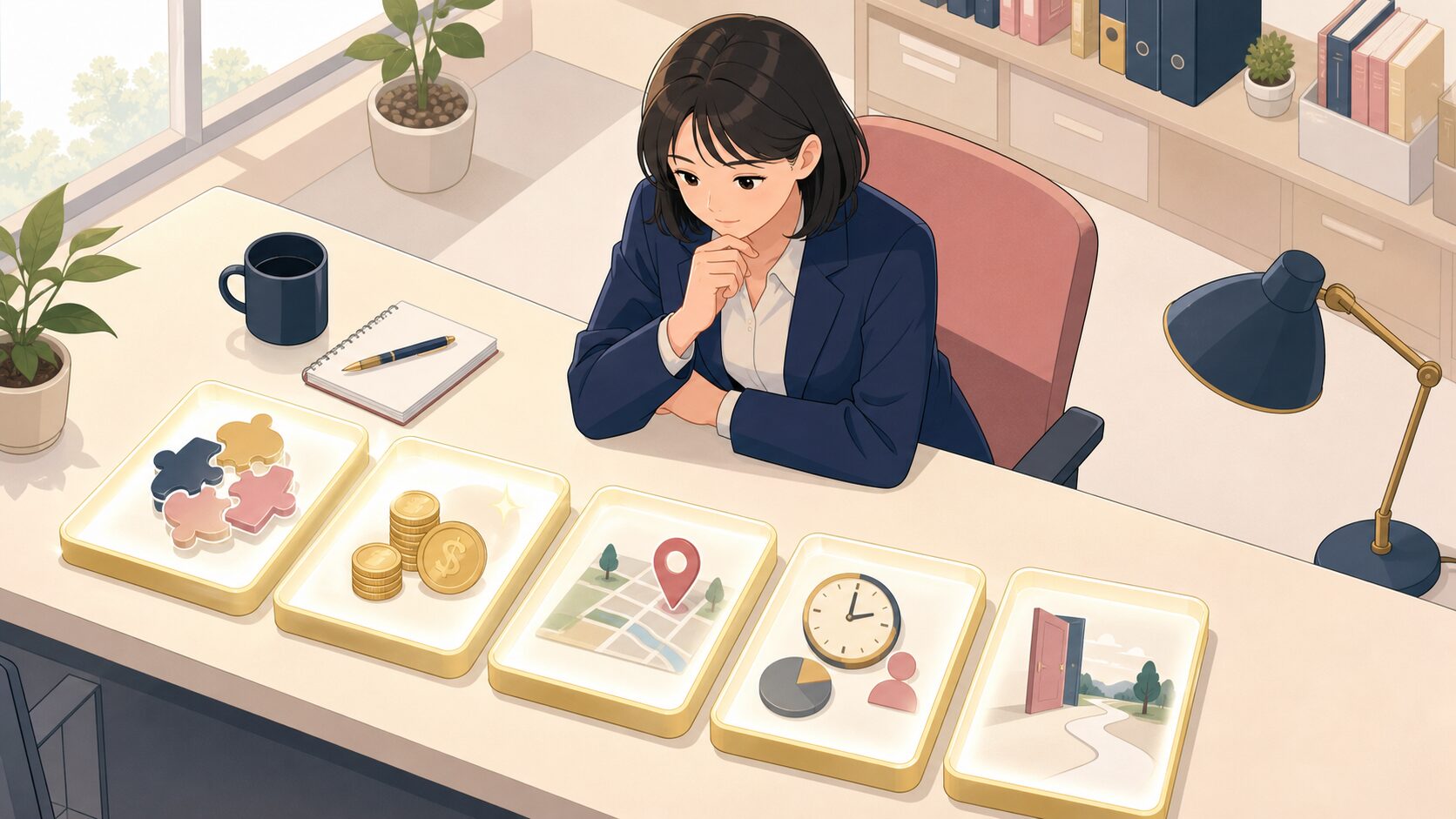 応募前に確認したい5項目を示す図解