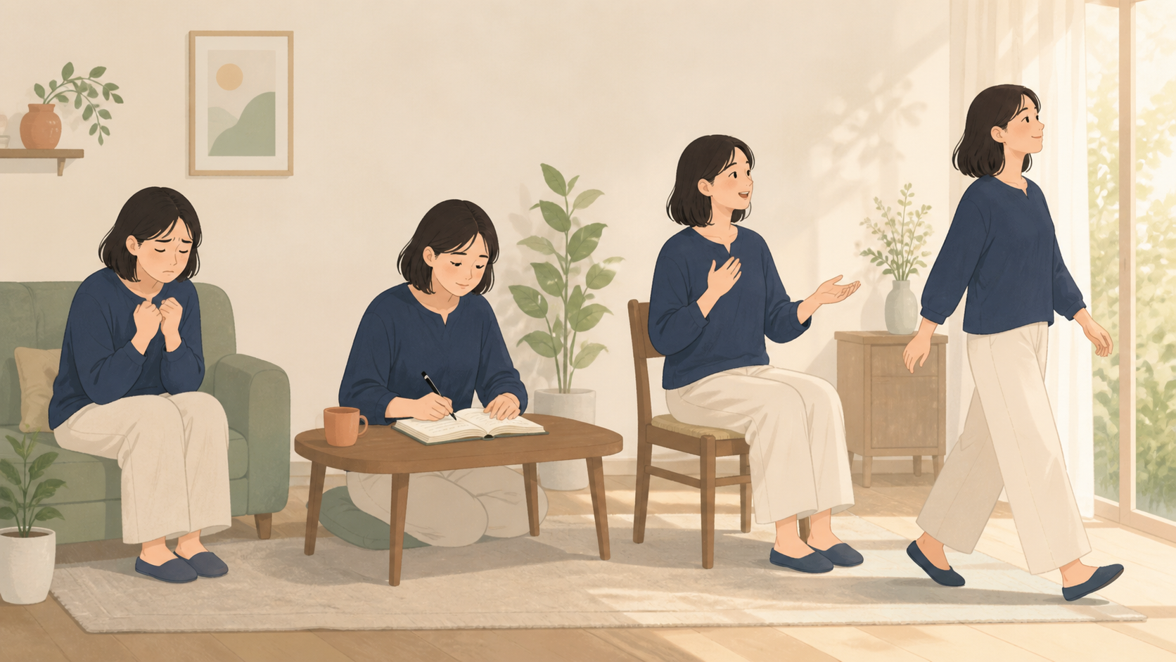 自分が虚勢を張ってしまう時の直し方4ステップの図解