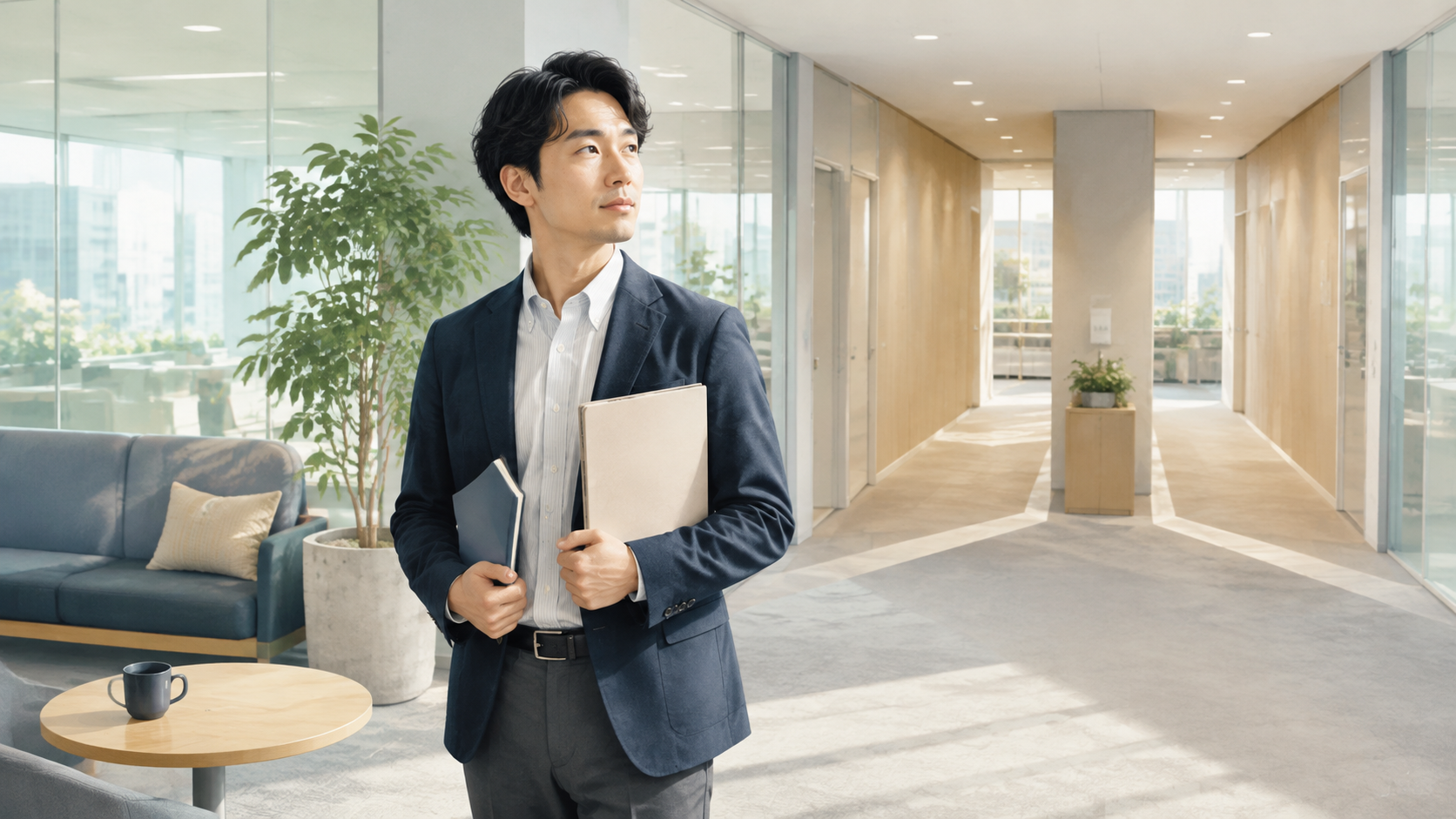 社内転職の応募前に条件と異動先の様子を整理している会社員のイメージ