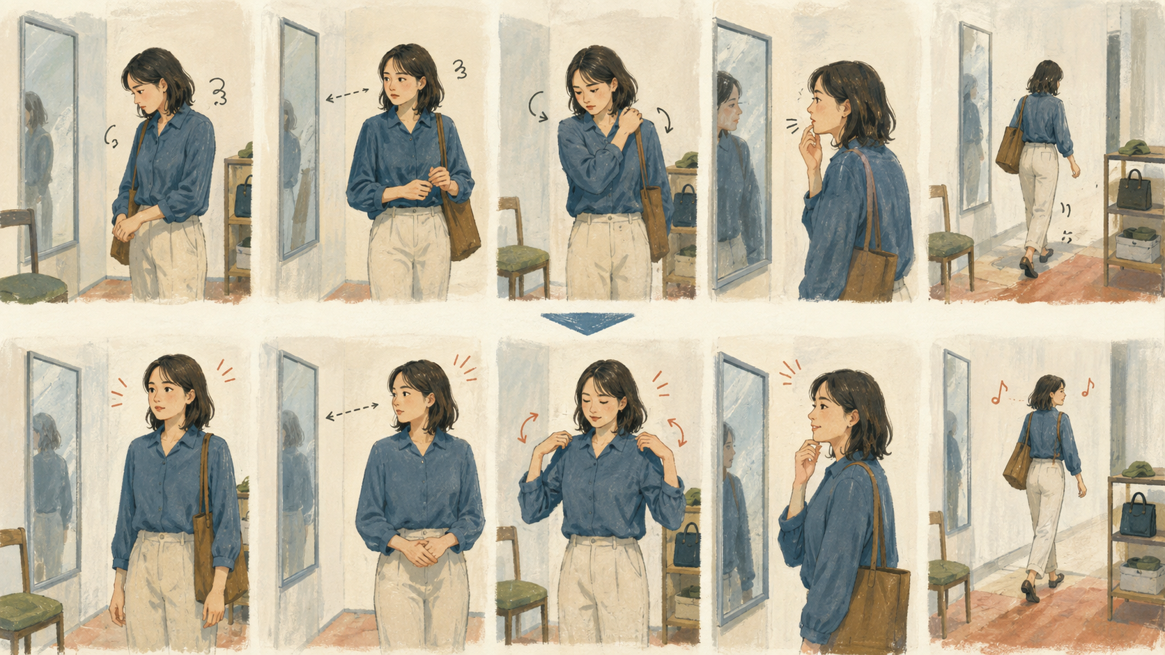 まず直したい挙動不審な仕草を整理する図解